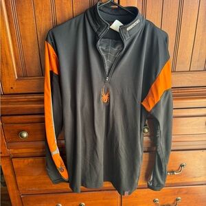 Spyder Black & Orange Quarter Zip